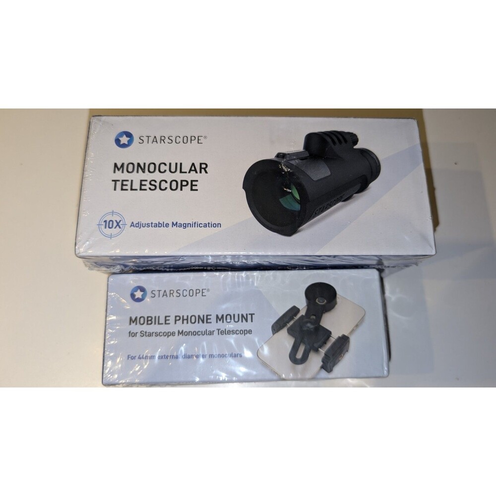 STARSCOPE Monocular Telescope for Smartphone PLUS Adjustable Smartphone Mount